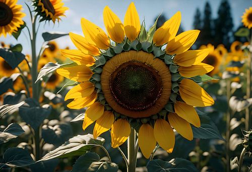 Stralende Zonnebloem: Natuur in Volle Bloei