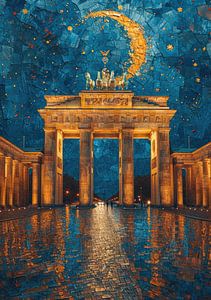 Brandenburger Tor Berlin Mond