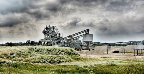 usine d'extraction de sable industrie plaine inondable sur Groothuizen Foto Art