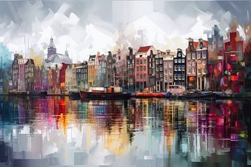 Amsterdam abstract van ARTEO Schilderijen