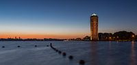 Sunset at the Westeinderplassen lake, Holland.