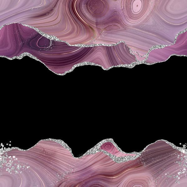 Mauve &amp; Silver Agate Texture 03 by Aloke Design