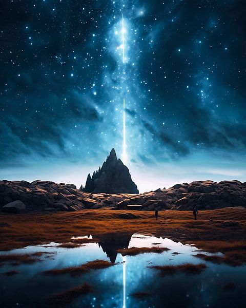 Nachthimmel in der Wüste von fernlichtsicht