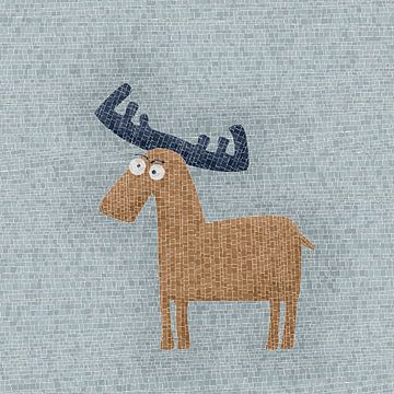 Hertenmozaïek van Richard Laschon