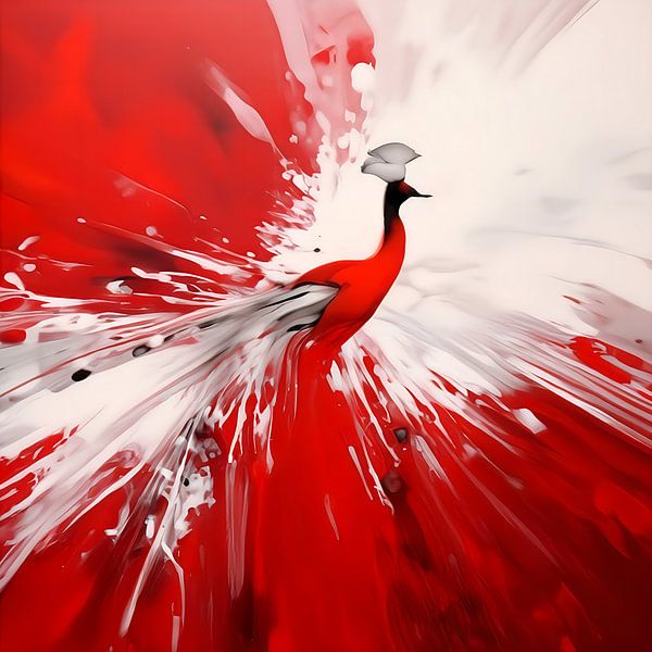 Red peacock by Mariia Merkulova