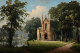 Kapelle am Ufer von Skyfall Iconics