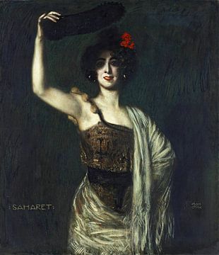 Franz von Stuck - De danser Saharet (1906) van Peter Balan