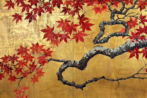 schilderachtig Japan boom herfst