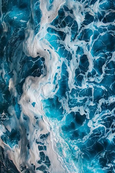 Vagues de mer en mouvement - L'art naturel inspirant pour votre bureau par Poster Art Shop