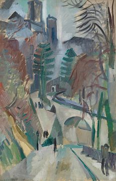 Landschap van Laon (1912) door Robert Delaunay van Peter Balan