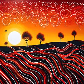 zonsondergang van Virgil Quinn - Decorative Arts