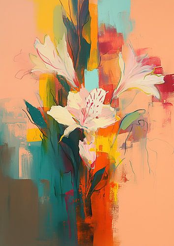 Abstract minimal Flower art