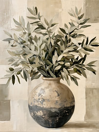 Des branches d'olivier dans un vase sur IamHomeStudio