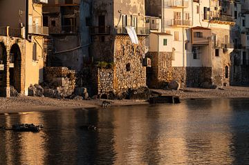 Cottages on the port of Cefalu