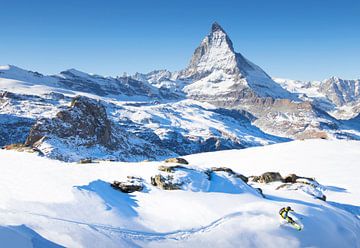 Ski Matterhorn Zermatt Zwitserland van Menno Boermans