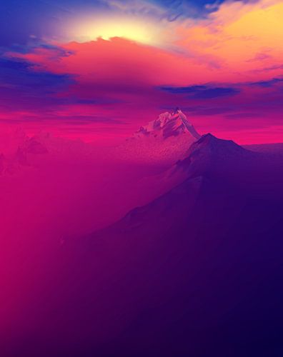 Zonsondergang in de bergen 25