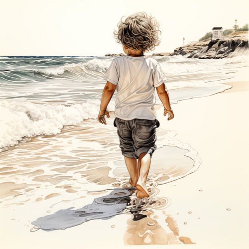 Aan het strand