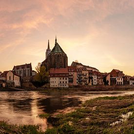La vieille ville de Görlitz au coucher du soleil sur Frank Herrmann