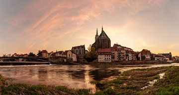 La vieille ville de Görlitz au coucher du soleil