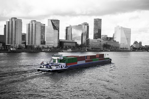 Freighter in Rotterdam