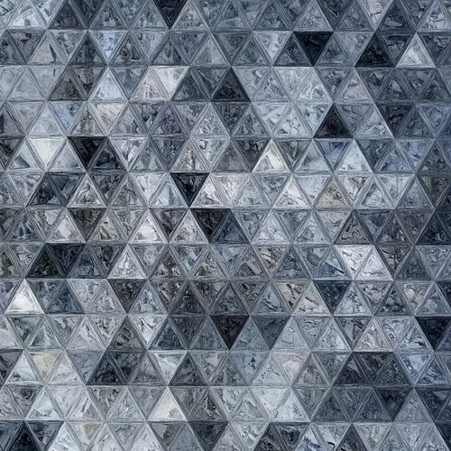 Mosaïque de pierre noire et blanche #mosaique