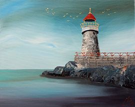 Lighthouse Acrylic Day by Lineke Lijn