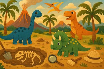 Triceratops und T-Rex im Tal von Art & Soul Creations