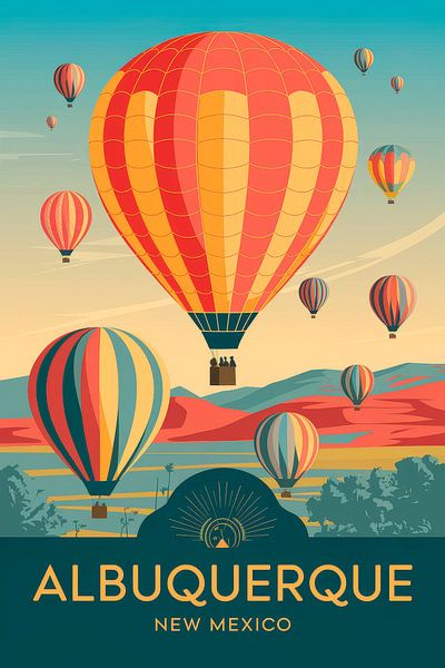 Albuquerque, New Mexico Vintage Travel Poster. von Poster Art Shop