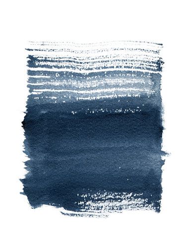 Indigo 1 Minimalistisch aquarel abstract