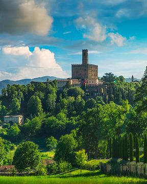 Poppi dorp en kasteel, Toscane van Stefano Orazzini