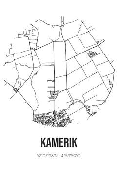 Kamerik (Utrecht) | Karte | Schwarz und weiß von Rezona