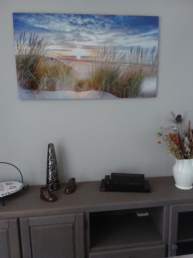 Sonnenuntergang über dem Strand von Ameland von Karel Pops