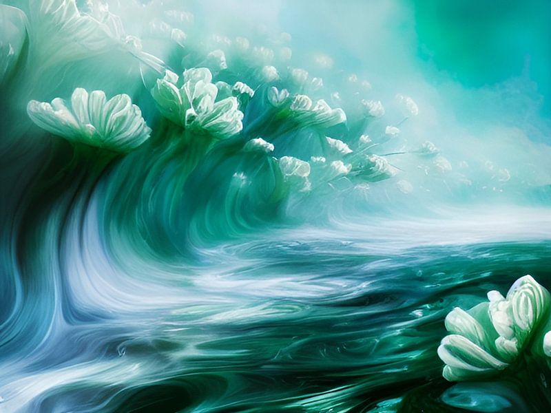 Water world full of flowers by Nicolette Vermeulen