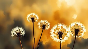 Dandelions Abstract von Linda de Klein
