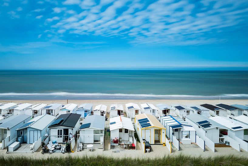 Strandhuisjes in Zandvoort van Renzo Gerritsen