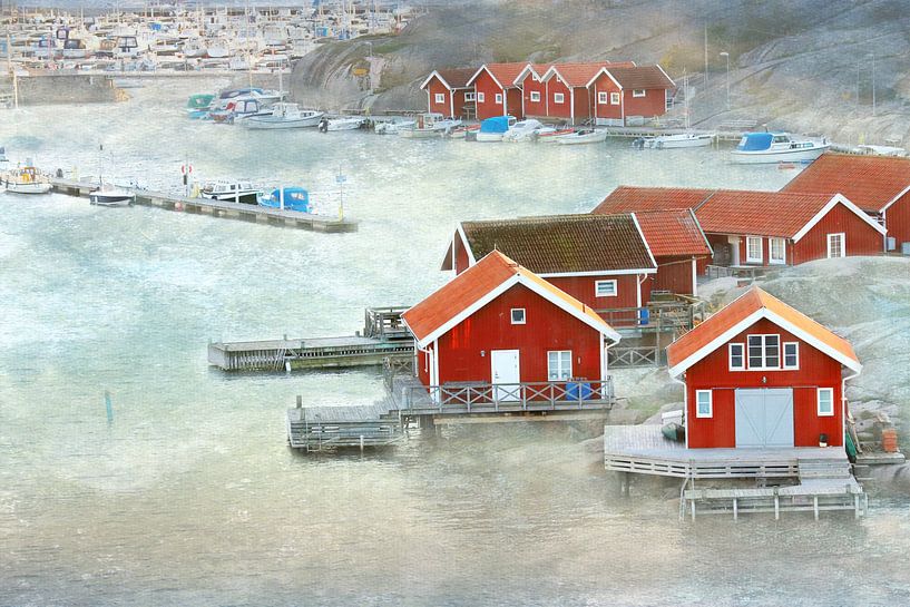 Fischerhäuser in Smögen by Heike Hultsch