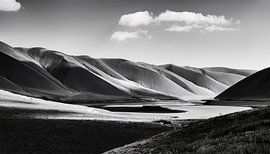 Zwart-wit fotografie met landschap