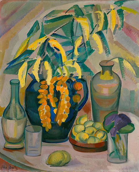 Alice Bailly - Stillleben mit Mimosen, 1911 by Peter Balan