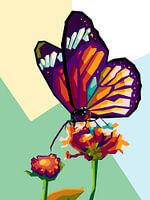 Vlinder in WPAP ART