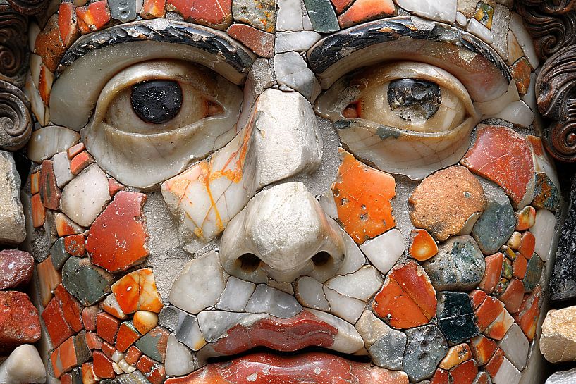 Mosaic portrait Piet Mondrian by Art & Soul Creations