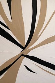 Monochrome Abstractie van Dynamiek en Contrast van Art & Soul Creations