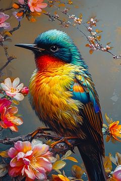 bel oiseau coloré sur haroulita