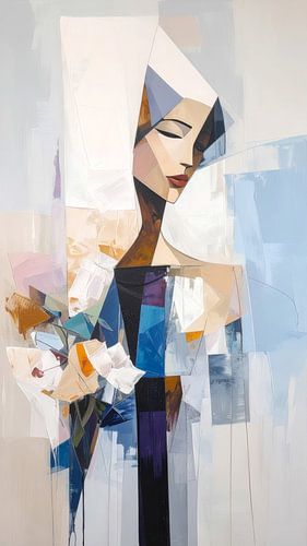 Jonge vrouw met boeket van Martine Affre Eisenlohr