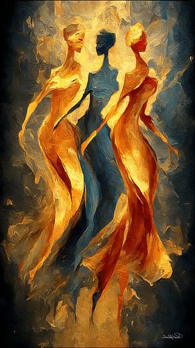 abstract dansende vrouwen