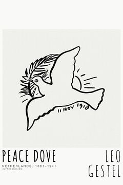 Leo Gestel - Colombe de la paix sur Old Masters
