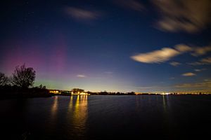 Noorderlicht boven de Reeuwijkse Plassen van Eus Driessen