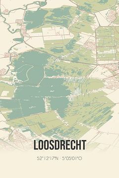 Vintage landkaart van Loosdrecht (Noord-Holland) van MijnStadsPoster