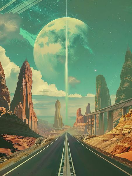 Saturn Highway vintage &amp;amp ; retro par PixelPrestige