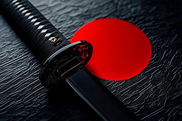Japanese katana and flag - elegance by Poster Art Shop