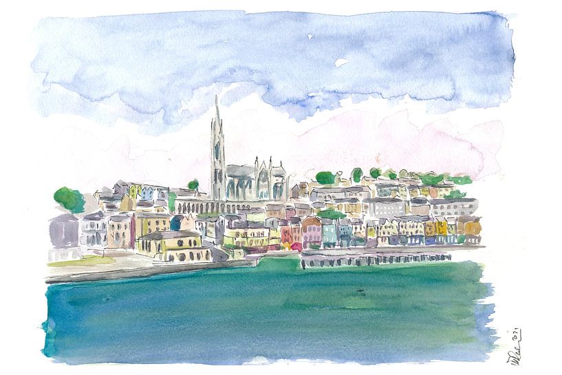 Cobh Irland Co Cork Blick auf das Wasser von Markus Bleichner